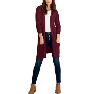 Style & Co Plus Size V-Neck Cardigan Cherry Pie 0X